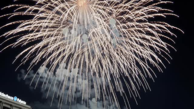 Spectacular fireworks display at night time celebration AI video preview
