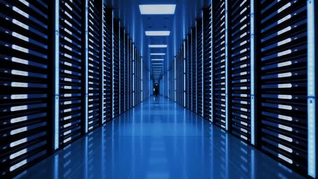 データや未来的なテクノロジーを描くAI動画素材