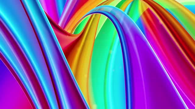 Abstract vibrant flowing colors smooth curve background AI video preview