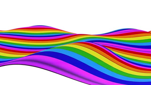 Rainbow stripe abstract colorful wave design background AI video preview